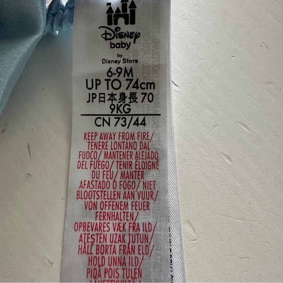 Cinderella Princess Baby Costume Body Suit with Headband Disney Store Sz 6-9 M - Picture 5 of 6